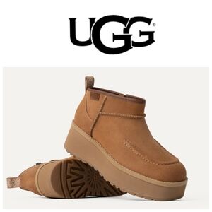 UGG Cityfunc Ultra Mini Suede Platform Wedge Booties